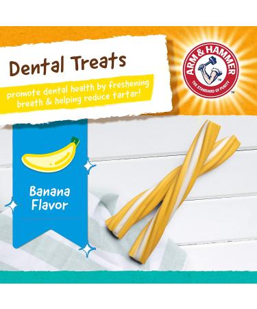 Arm & Hammer Fruit Twisters Banana Flavor Dental Treats for Dogs - 8 pc | Medium Dog Chews Fight Bad Breath & Plaque  Tartar Control - Buy Online on SooperMarket.com