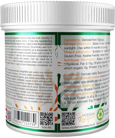 Zorbit Tapioca Maltodextrin 250g - Premium Quality Vegan, Non-GMO, Gluten-Free - Recyclable Container - Pack of 1 - Buy Online on SooperMarket.com