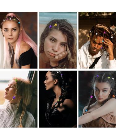 SKHAOVS 200 Pieces Hair Braid Rings Dreadlocks Dreadlocks Hair Jewelry Cuffs Braid Rings Hair Clips Adjustable Dreadlocks Beads Dreadlocks Accessories for Braiding Hair Decor (colorful) - Buy Online on SooperMarket.com