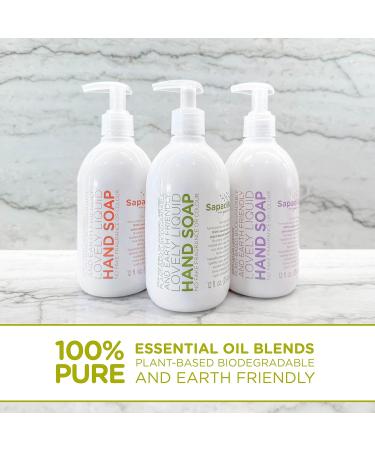 Sapadilla Liquid Hand Soap Variety Pack - 100% Pure Essential Oil Blends - Plant Based and Biodegradable - 12oz (Pack of 3) - Buy Online on SooperMarket.com