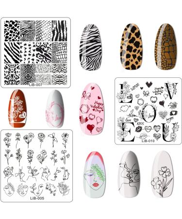 JEEWHEET 12pcs Nail Stamping Templates Plate Set for Nail Art - Summer Rose, Flower, Animal, Mandala, Mermaid, Christmas Designs - Includes Scraper, Silicone Stamper, Storage Bag - Stamping Plates - Buy Online on SooperMarket.com