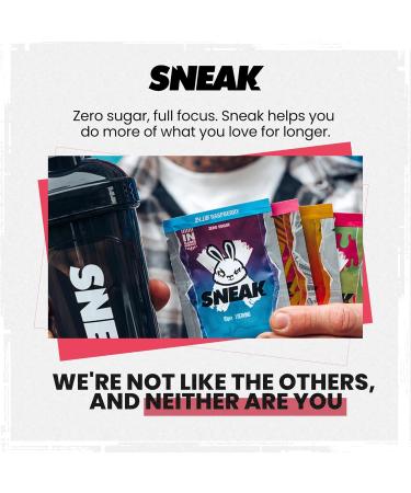 SNEAK | Starter Pack | Zero Sugar Low-Calorie Energy Drink for Sustained Concentration & Focus | 9 Servings and the Monochrome Shaker - Buy Online on SooperMarket.com