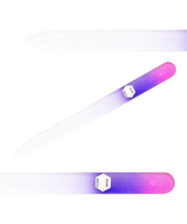 REMOS Tempered Glass Nail File - Double-Sided Red-Purple | Professional Nail Care - Buy Online on SooperMarket.com