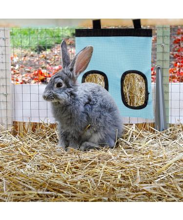 Rabbit Hay Feeder Bag Guinea Pig Hay Feeder Storage Racks 600d Oxford Cloth Fabric Hanging Feeding Hay for Hamsters Bunny Small Animals (Blue) - Buy Online on SooperMarket.com