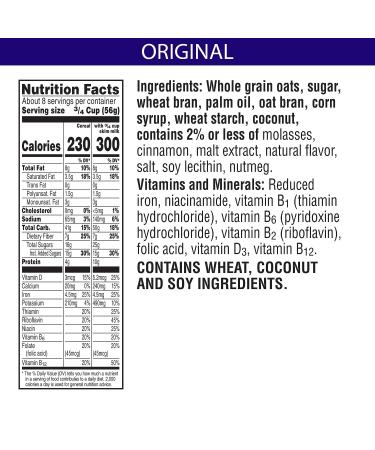 Kellogg's Cracklin' Oat Bran Cereal - High Fiber, 8 Vitamins & Minerals, Original Flavor - 16.5oz Box - Buy Online on SooperMarket.com