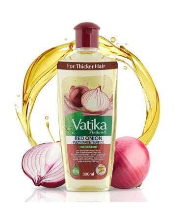 Vatika Naturals Multivitamin Hair Oil - Nourishing Formula for Healthy Lustrous Hair - Strengthens Revitalizes & Promotes Stronger Hair - 100% Natural Oil Extract - Enriched with Red Onion - (300 ML)