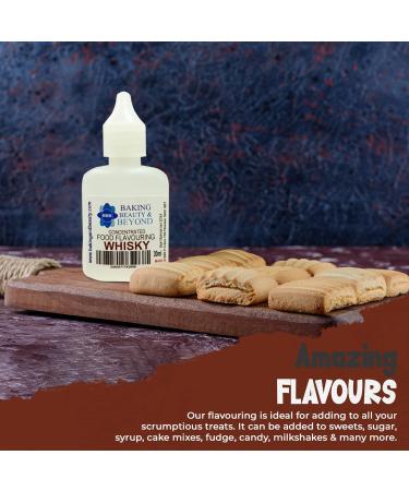 Baking Beauty and Beyond Concentrated Food Flavouring Oil - Dozen of Professional Quality Food Grade Flavouring Oil for Candy Making Baking Cooking Lip Balm and Lip Gloss - Whisky (30ml) - Buy Online on SooperMarket.com