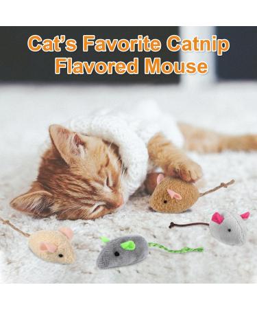 Dacitiery 9Pcs Catnip Mice Toys - Interactive Play & Teeth Cleaning for Cats & Kittens - Buy Online on SooperMarket.com