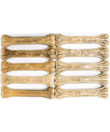 Bontoy Dog Bone - 10 Pieces x 21 cm | Natural Beef Skin Treat | Protein-Rich Chew for Strong Dog Muscles - Buy Online on SooperMarket.com