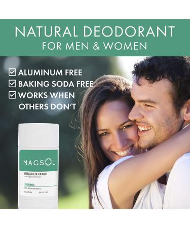 Magsol Magnesium Deodorant - Lemongrass 2.8 oz | Natural, Aluminum-Free, Long-Lasting Freshness - Buy Online on SooperMarket.com