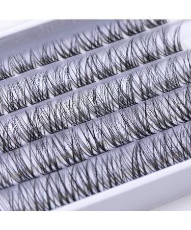 SISILILY Individual Lashes Cluster 50 Pcs Kit | DIY Reusable 3D Eyelash Extension | Soft Natural C CC D Curl Individual Eyelashes with Glue | 10/12/14/15/16mm Length - DM12 - Buy Online on SooperMarket.com