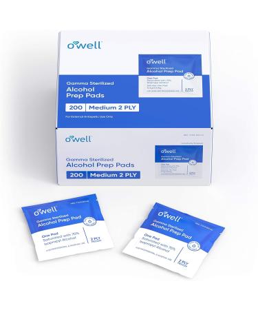 200 Count Alcohol Wipes - Sterile Antiseptic Prep Pads for First Aid & Personal Use - Buy Online on SooperMarket.com