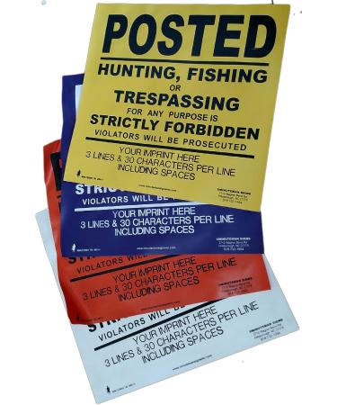 Minuteman No Trespassing No Hunting No Fishing Vinyl Signs on a Roll - 50 Count Purple - Buy Online on SooperMarket.com