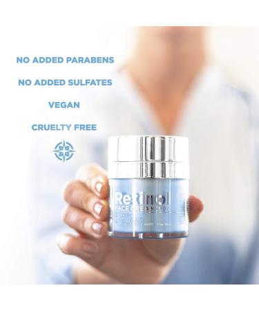 Retinol 2.5% High Potency Face Cream - Organic Anti-Aging Moisturizer with Vitamin C & Hyaluronic Acid - 1.7oz for Dry Skin - Buy Online on SooperMarket.com
