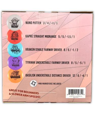 Divergent Discs Beginner Disc Golf Set - 5 Discs Including Putter, Midrange, 2 Fairway Drivers, Distance Driver, and Mini Disc for Beginners - Buy Online on SooperMarket.com