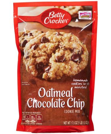 Betty Crocker Oatmeal Chocolate Chip Cookie Mix - 17.5 oz - 2 pk Chocolate Chip 1.09 Pound (Pack of 2)