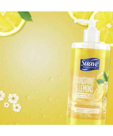 Suave Invigorating Liquid Hand Soap - Sunshine & Lemons 13.5 oz | Gentle Wash for Dirt & Germs Moisturizing Formula - Buy Online on SooperMarket.com