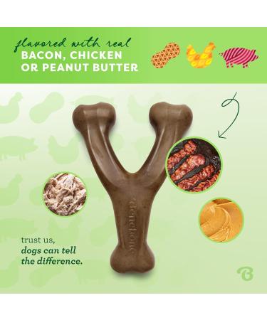 Benebone Wishbone Real Chicken Medium Dog Chew Toy | Durable & Ideal for Aggressive Chewers - International Shipping Available - Buy Online on SooperMarket.com