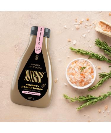 Nutchup Peanut Butter Squeeze Bottle - Creamy Nut Topping for Pancakes Waffles Ice Cream & More - 435g with Himalayan Salt - Buy Online on SooperMarket.com