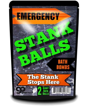 Emergency Stank Balls XL Bath Bombs - Handcrafted in USA, Black & Green Marbled - Funny Bath Fizzers for Men - Buy Online on SooperMarket.com