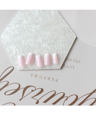 Glossy Gradient Pink Press on Nails Medium Short Square Xcreando Salon Like Coffin Fake Nails Glue on Stick on Nails for Women Natural Press on Nails for Women 24PCS Elegant Pink - Buy Online on SooperMarket.com