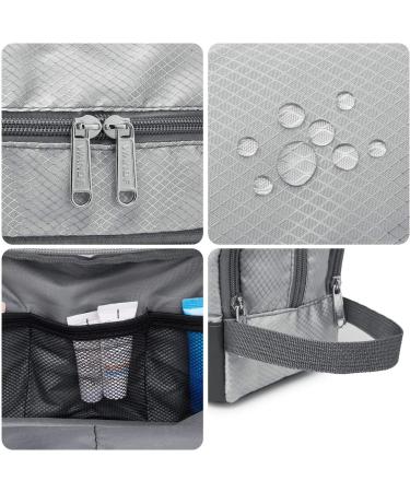 WANDF Water-Resistant Nylon Travel Toiletry Bag for Men and Women - Lightweight Dopp Kit (A-Grey) - Buy Online on SooperMarket.com
