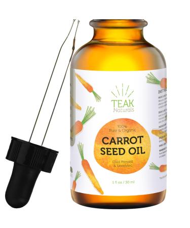 CARROT SEED OIL 100% Organic Natural Cold Pressed & Unrefined for Skin Hair and Scalp Healing 1 oz