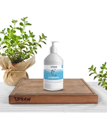 Upraw Scottish Salmon Oil For Dogs Cats Horse - Fish Oil Food Treats Supplement for Coat Immune Support Itchy Skin Joint & Brain Health contains Omega 3 6 & 9 (500ml) - Buy Online on SooperMarket.com