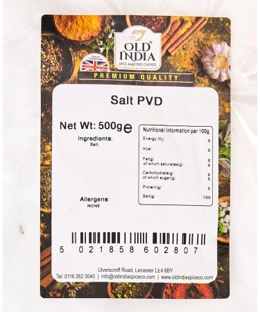 Old India Salt PVD 500g - Premium Quality Salt for Cooking and Seasoning - Buy Online on SooperMarket.com