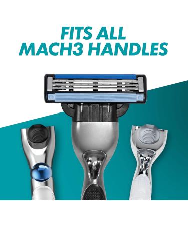 Gillette Mach3 Men's Razor + 12 Razor Blade Refills - Smooth Shave with 3 Blades - Buy Online on SooperMarket.com