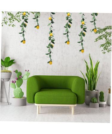 HOMSFOU 3 Pcs Simulation Lemon Rattan Lemon Vines Decorative Fruit Artificial Lemon Artificial Vines Garland Summer Garland for Mantle Lifelike Fruit Decoration Wedding Plant Stem Plastic Yellowx3pcs 100x10cmx3pcs - Buy Online on SooperMarket.com