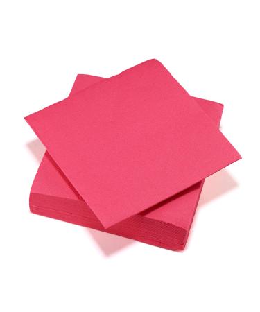 Le Nappage - Tex Touch Paper Napkins - Color Pink - FSC -certified napkins - recyclable and biodegradable - set with 40 pink fuchsia color napkins large format 38 x 38 cm foxie
