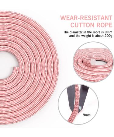 FITMYFAVO Adjustable Cotton Jump Rope for Women, Adults and Children - Pink - Buy Online on SooperMarket.com