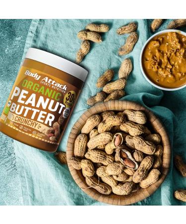 Buy Body Attack Organic Peanut Butter Creamy 1kg - Palm Oil Free Vegan Unsweetened High Protein Nut Butter - Buy Online on SooperMarket.com