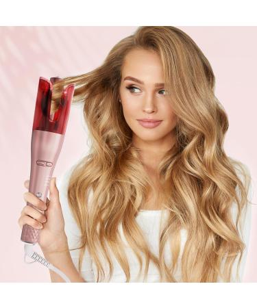 Shop 2024 Automatic Hair Curler - Upgraded Curling Iron with Anion Protection & Dual Voltage - Smart Anti-Stuck Feature 3 Temps & Timers in Rose Gold - Buy Online on SooperMarket.com