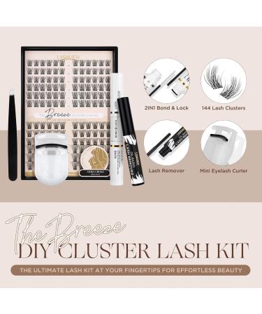Shop Lashview DIY Lash Extension Kit - 144 PCs Cluster Bond Seal & Tools for Perfect Eyelashes | International Shipping Available - Buy Online on SooperMarket.com