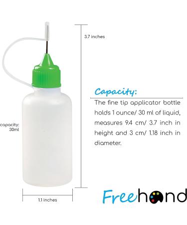 Precision Tip Applicator Bottle Four 1 Oz. Bottles and 12 Tips for Multi-Purpose Use - Buy Online on SooperMarket.com