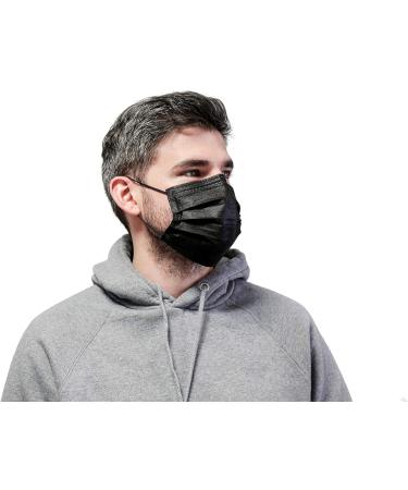 MEDI SANT 50+1 Black Disposable Surgical Masks - EN14683 Type I BFE 95% 3-Ply Protective Face Masks for International Shipping - Buy Online on SooperMarket.com