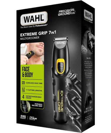 Wahl Extreme Grip 7-in-1 Multigroomer for Men - Beard Trimmer, Nose Hair Trimmer, Body Shaver, Stubble Trimmers, Male Grooming Set - Buy Online on SooperMarket.com