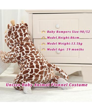 Doladola Unisex Baby Toddlers Romper Jumpsuit | Hooded Cartoon Cow Sleepsuit | 3.5-4.5 Years | Coffee - Buy Online on SooperMarket.com