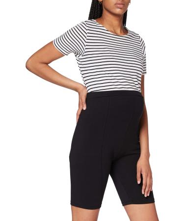 MAMALICIOUS Women's Mlmira Pintuck Jersey Shorts M Black