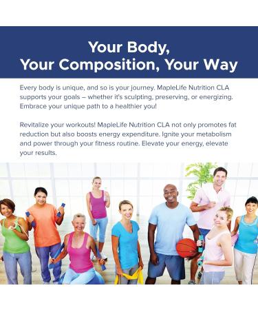 MapleLife Nutrition CLA Conjugated Linoleic Acid 1000 mg Promote Reduction of Body Fat Improve Muscle-to-Fat Ratio - Weight Management Metabolism Support Body Composition Antioxidant Maintain Overall Health 90 Softgels - Buy Online on SooperMarket.com