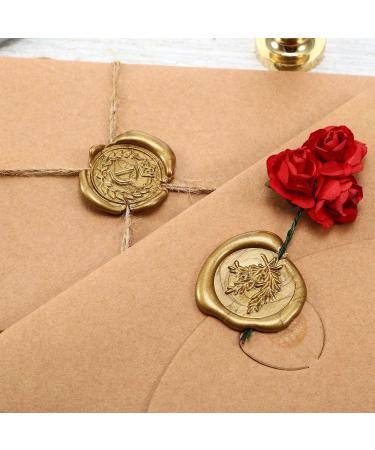 15 Bronze Glue Gun Sealing Wax Sticks for Retro Vintage Stamp and Letter | Ideal for Wedding Invitations, Cards, Envelopes, Snail Mails, Gifts - Buy Online on SooperMarket.com