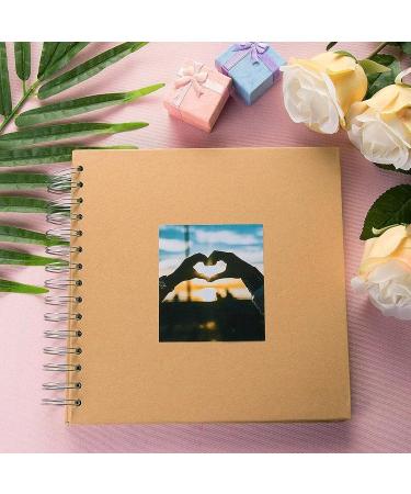80 Pages Hardcover Kraft Scrapbook Album - Blank 8x8 Inch Journal for Scrapbooking - Buy Online on SooperMarket.com