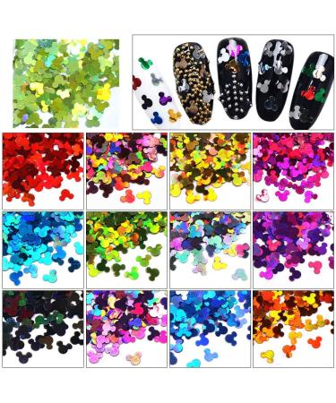 Bonnie-Sam Laser Nail Art Glitter Sequins - 12 Boxes of Butterfly, Star, Moon, Heart, and Flower Designs for Nail, Face, Eyes, and Body Decor - Holiday Collection - Buy Online on SooperMarket.com