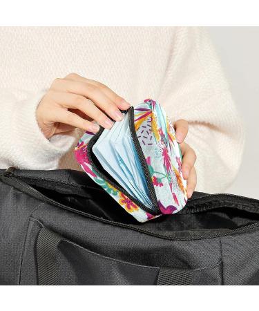 Exotic Floral Sanitary Napkin Storage Bag - Portable Period Pouch for Women and Girls - Multi-colored - Buy Online on SooperMarket.com
