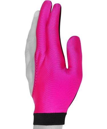 Billiard Pool Cue Glove by Fortuna - Classic Two-Colored - for Left Hand - Pink/Black Medium/Large - Buy Online on SooperMarket.com