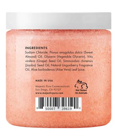 Exfoliating Himalayan Salt Body Scrub with Lingonberry | 10 oz Deep Cleansing Moisturizer for Women & Men - Buy Online on SooperMarket.com