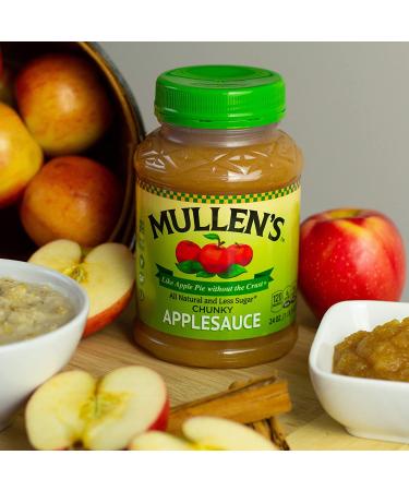 Mullen's Applesauce - Apple Pie Flavor, Less Sugar Recipe (24oz, Pack of 12) - Buy Online on SooperMarket.com