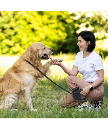 ZEEJORY Retractable Dog Lead 5M Extendable Dog Lead with LED Light & Poo Bag Holder Easy One Button Brake&Pause&Lock Anti-Slip Handle Dog Leash Small to Large Dogs up to 110lbs(50KG) - Buy Online on SooperMarket.com